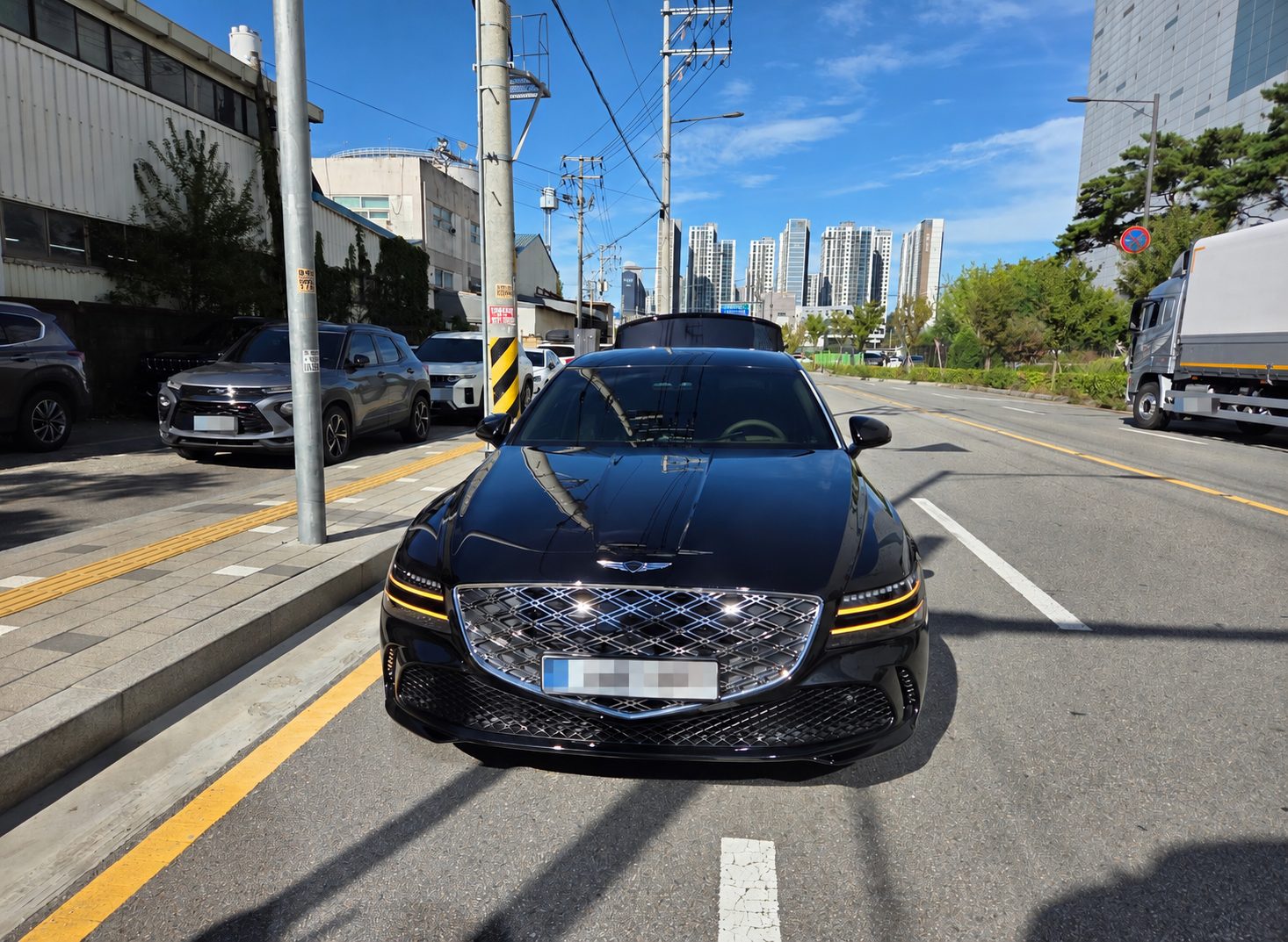 제네시스 G80 출고 사진